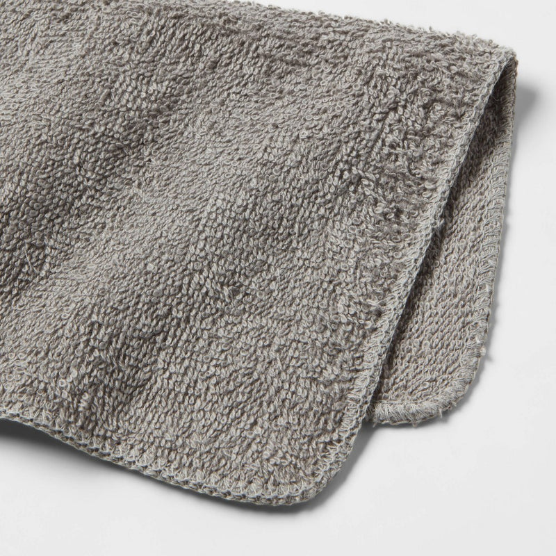 6pk Washcloth Set Dark Gray - Room Essentials