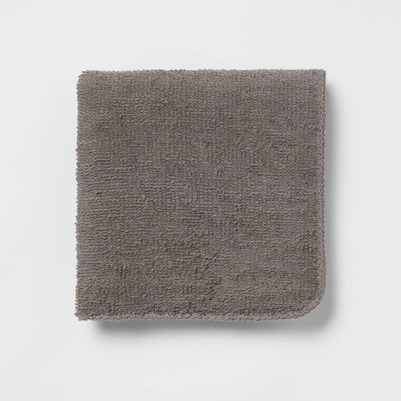 6pk Washcloth Set Dark Gray - Room Essentials