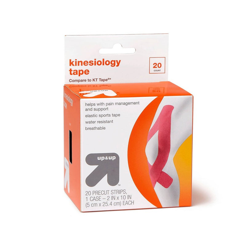 Pre-Cut Kinesiology Tape - 2in x 10in - Pink - up & up
