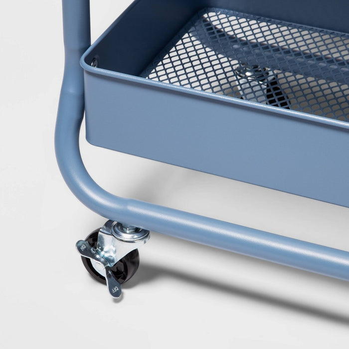 3 Tier Metal Cart Blue - Made By Design (LOCAL PICKUP ONLY)