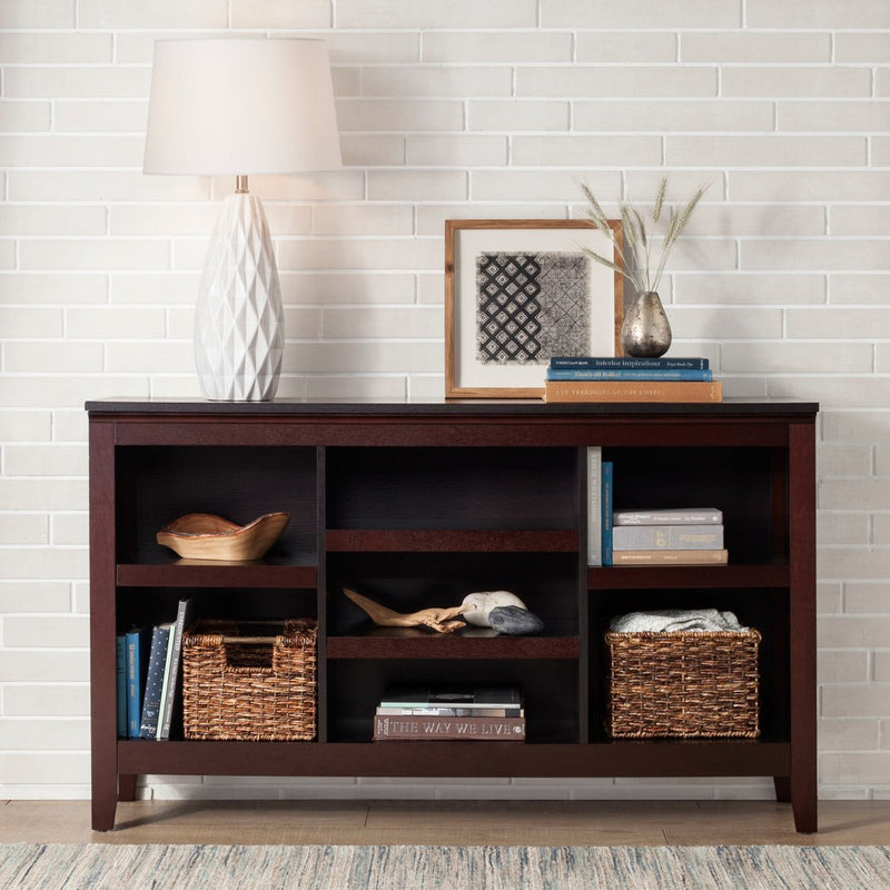 32" Carson Horizontal Bookcase with Adjustable Shelves Espresso Brown - Threshold (LOCAL PICKUP ONLY)