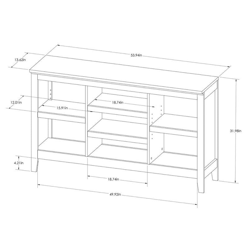 32" Carson Horizontal Bookcase with Adjustable Shelves Espresso Brown - Threshold (LOCAL PICKUP ONLY)