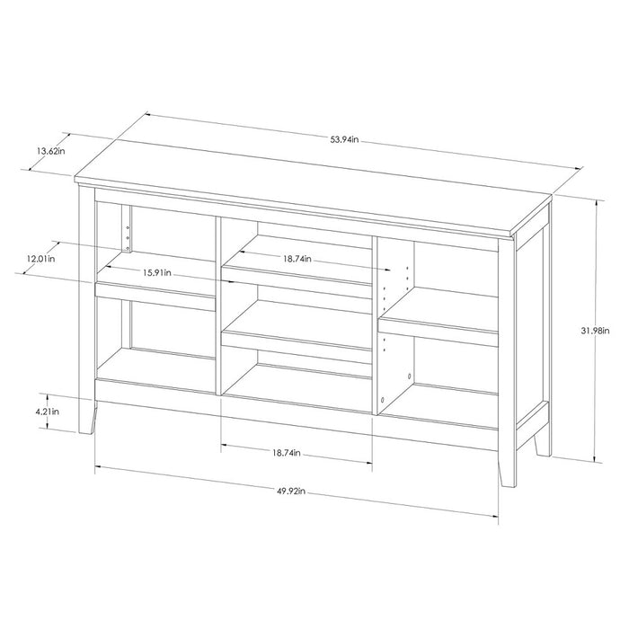 32" Carson Horizontal Bookcase with Adjustable Shelves Espresso Brown - Threshold (LOCAL PICKUP ONLY)