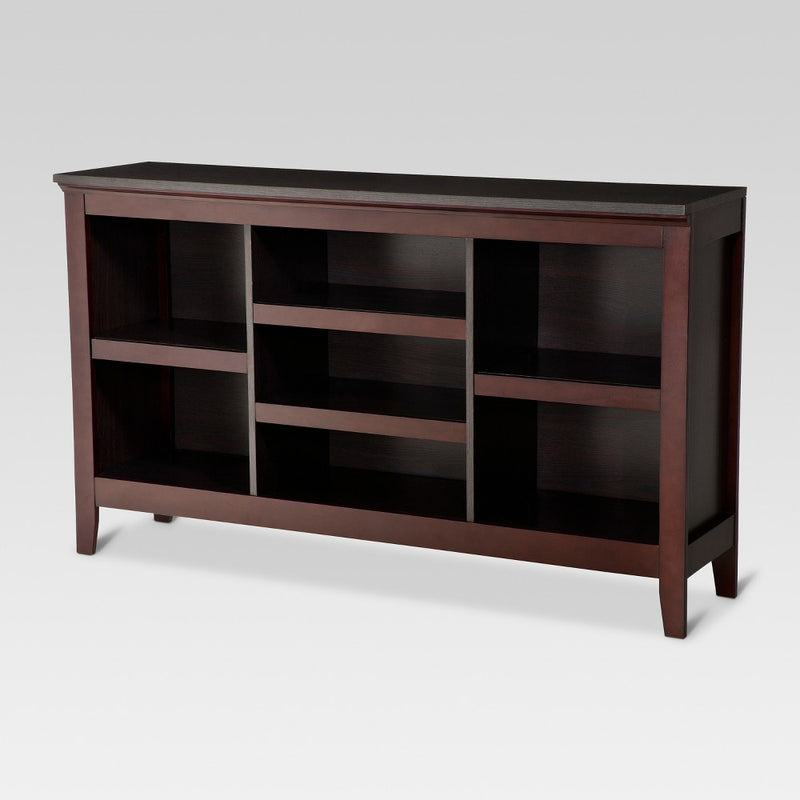 32" Carson Horizontal Bookcase with Adjustable Shelves Espresso Brown - Threshold (LOCAL PICKUP ONLY)