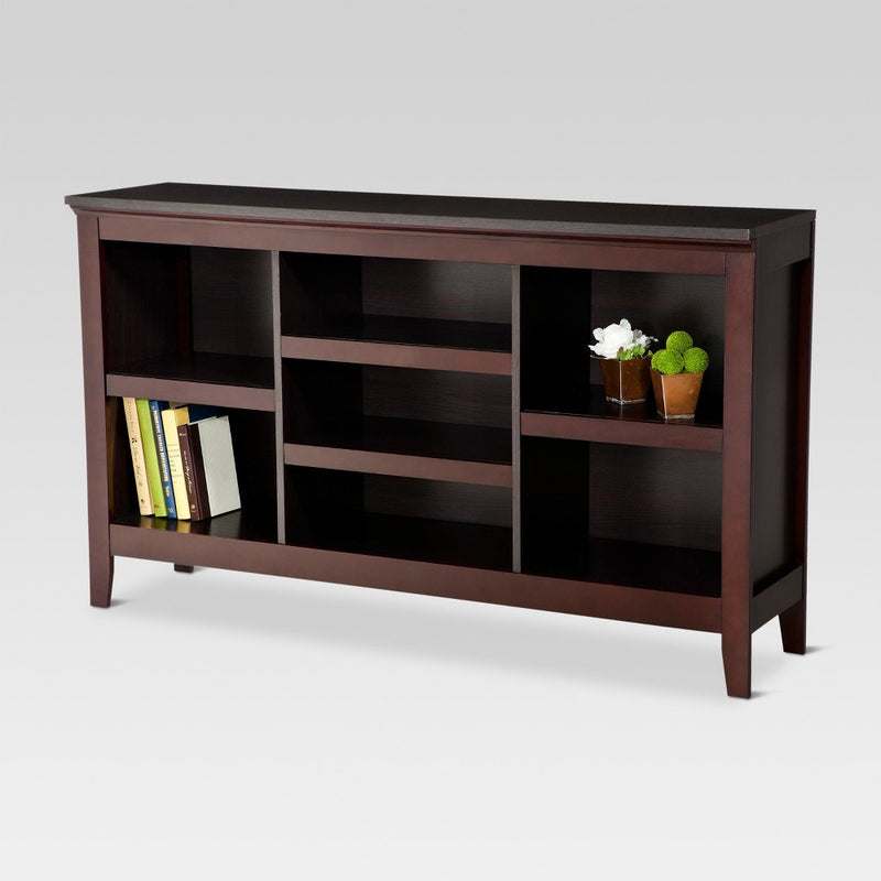 32" Carson Horizontal Bookcase with Adjustable Shelves Espresso Brown - Threshold (LOCAL PICKUP ONLY)