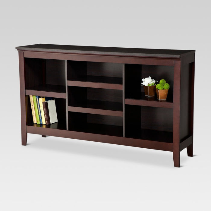 32" Carson Horizontal Bookcase with Adjustable Shelves Espresso Brown - Threshold (LOCAL PICKUP ONLY)