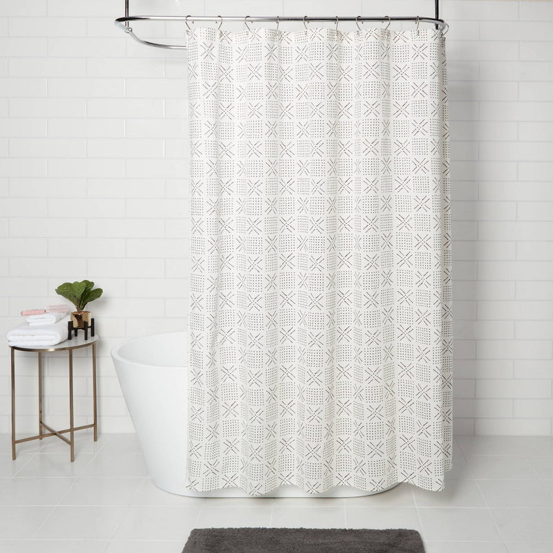 Shapes Shower Curtain White - Threshold