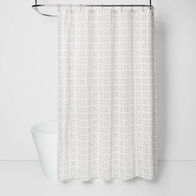 Shapes Shower Curtain White - Threshold