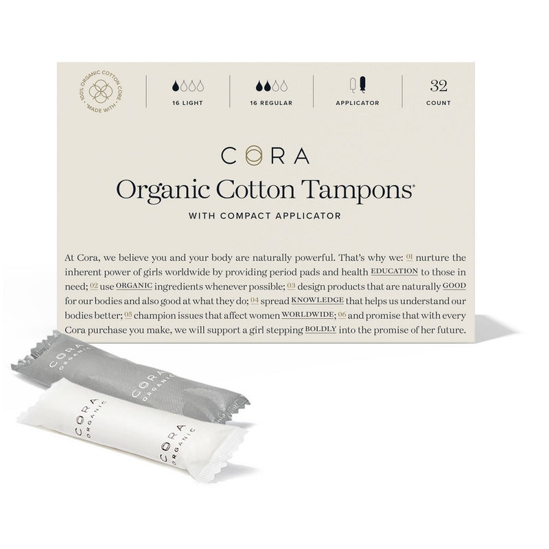 Cora Organics Regular & Light Mix Pack Tampons - 32ct