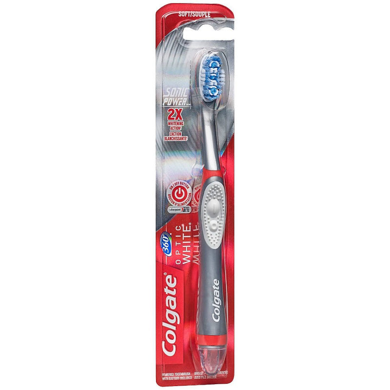 Colgate 360 Optic White Sonic Power Toothbrush - Soft Bristles - 1ct