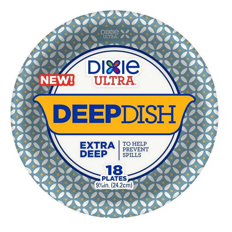 Dixie Ultra 9" Deep Dish Paper Plates - 28oz/18ct