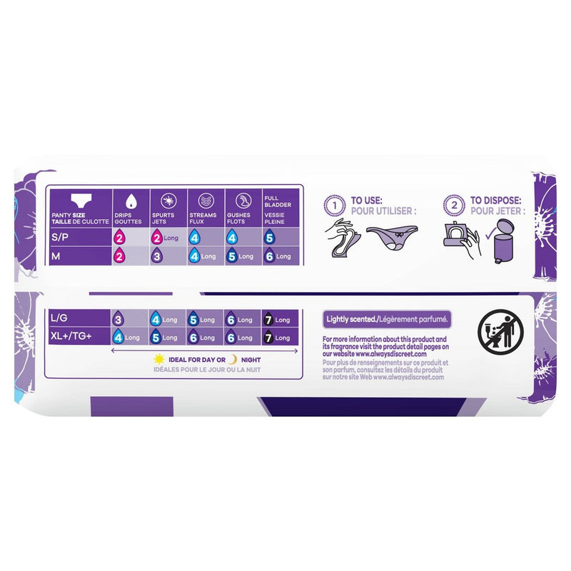Always Discreet Incontinence & Postpartum Incontinence Pads - Light Absorbency - 30ct