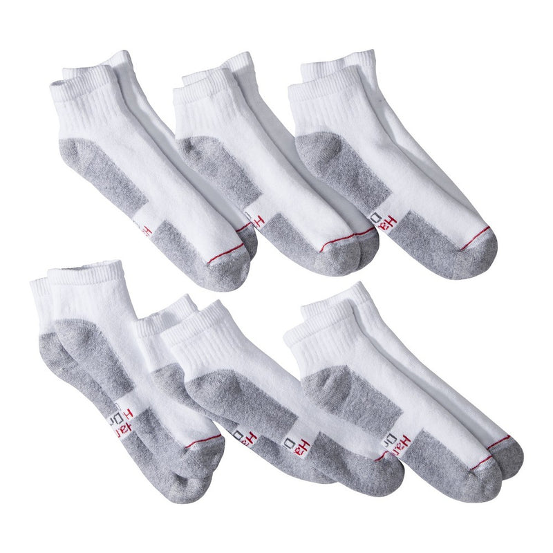Hanes Premium Men's Xtemp Ultra Cushion 6pk Ankle Socks - White 6-12