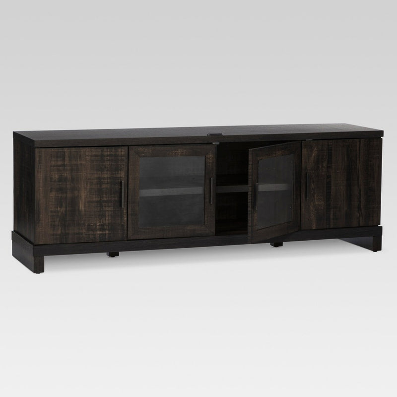 65" TV Stand With Storage Weathered Pine - Threshold (LOCAL PICKUP ONLY)