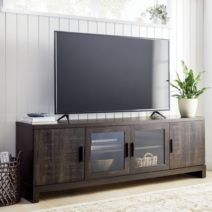 65" TV Stand With Storage Weathered Pine - Threshold (LOCAL PICKUP ONLY)