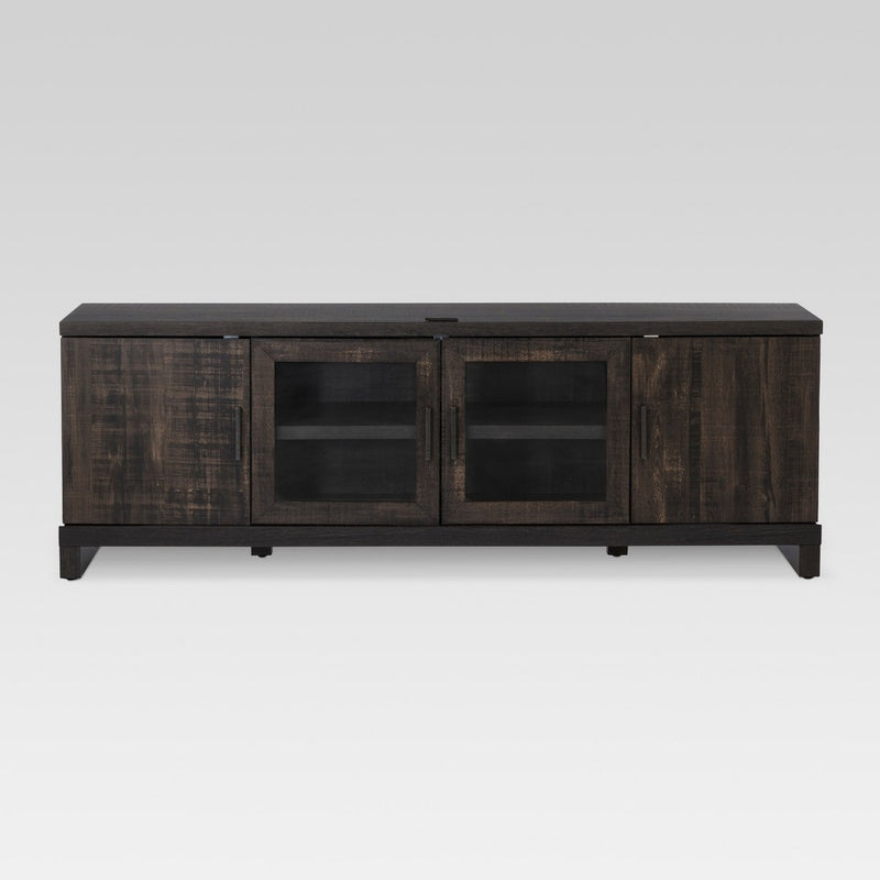 65" TV Stand With Storage Weathered Pine - Threshold (LOCAL PICKUP ONLY)