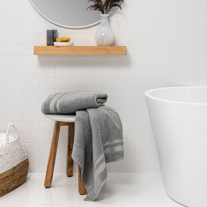 2pk Performance Bath Towel Set Gray - Threshold