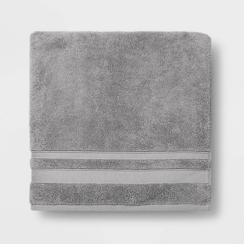 2pk Performance Bath Towel Set Gray - Threshold