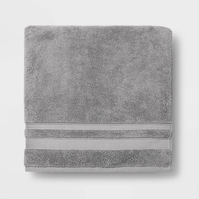 2pk Performance Bath Towel Set Gray - Threshold