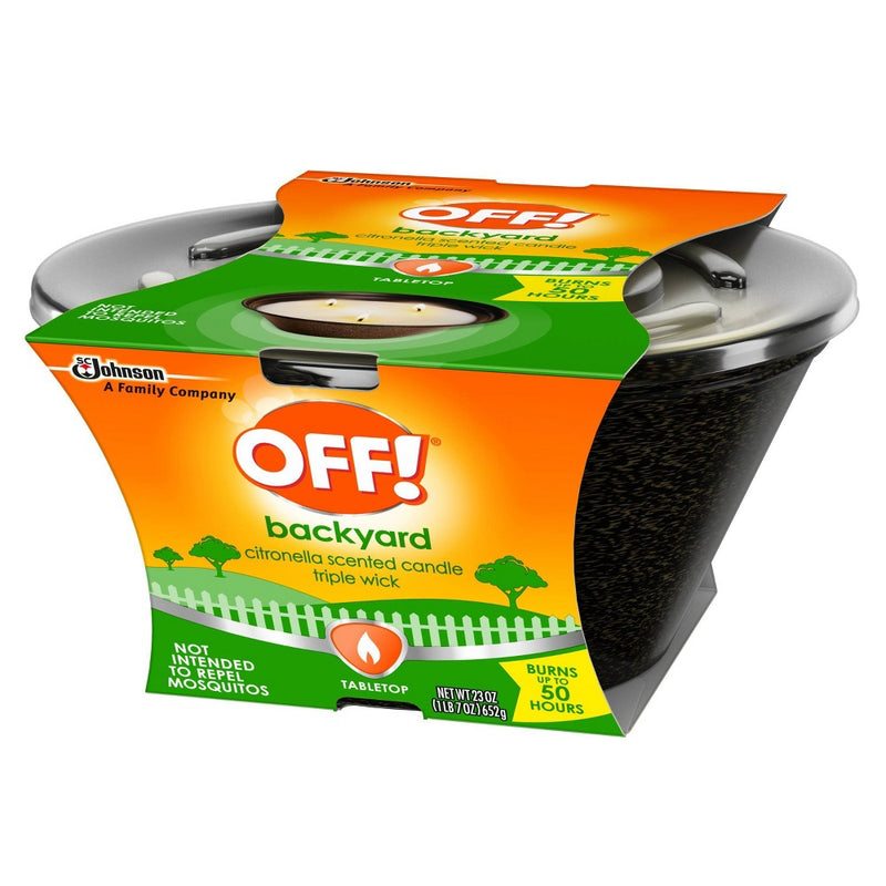 OFF! 23oz Triple Wick Citronella Candle