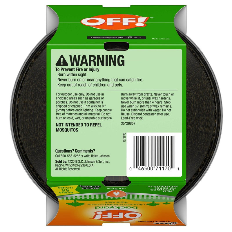 OFF! 23oz Triple Wick Citronella Candle