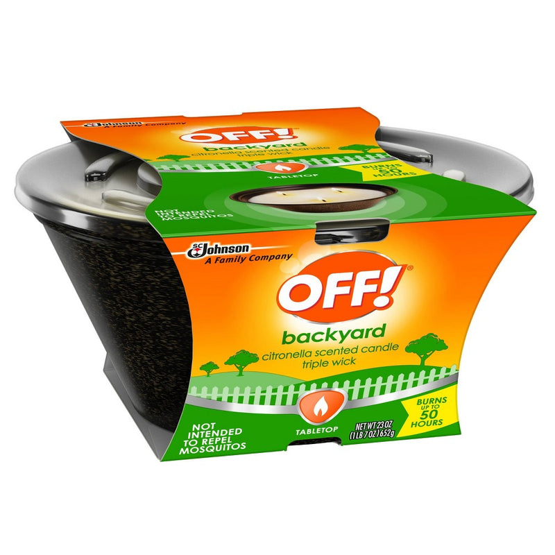 OFF! 23oz Triple Wick Citronella Candle