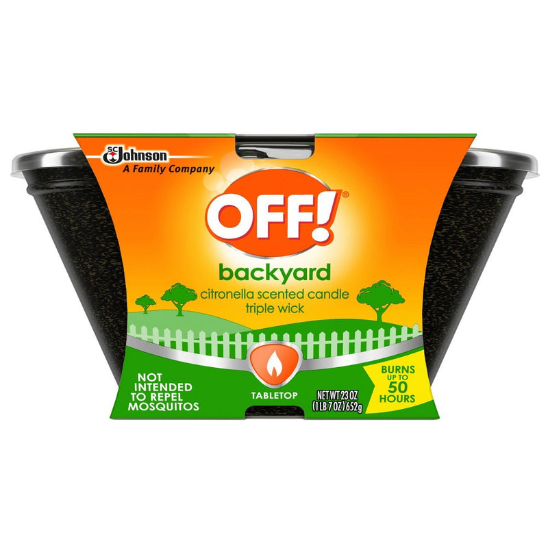 OFF! 23oz Triple Wick Citronella Candle
