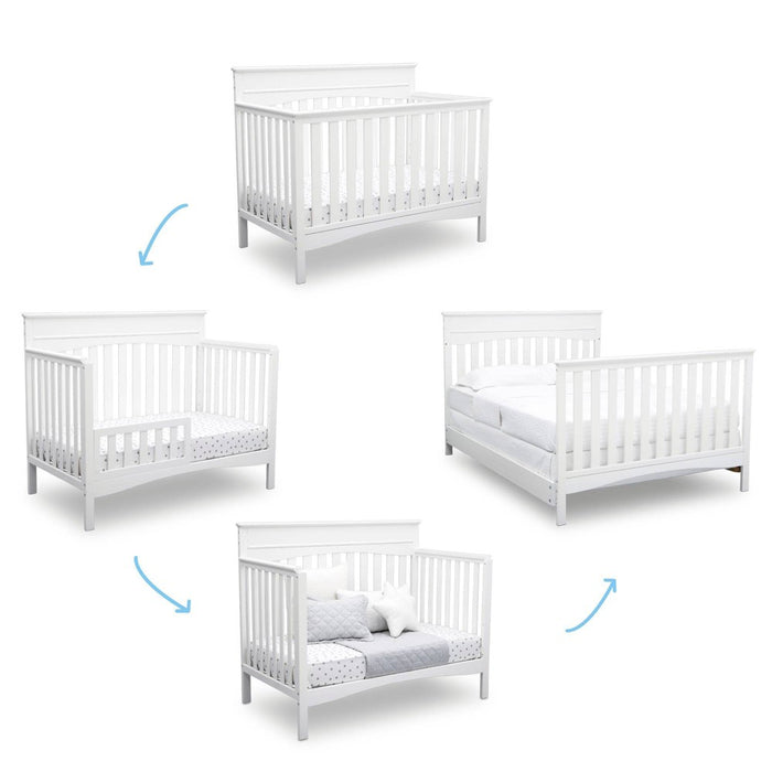 Delta Children Skylar 6 -in-1 Convertible Crib, Greenguard Gold Certified - Bianca White (LOCAL PICKUP ONLY)