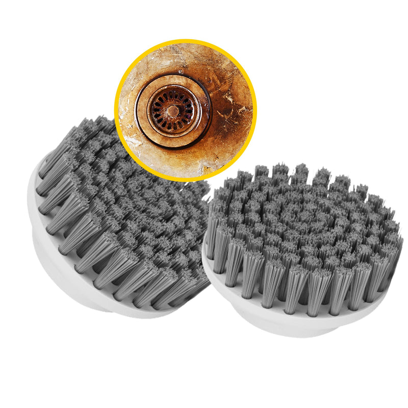 Synoshi Round Brush Heads (2 Units) For Electric Spin Scrubber | Designed For General Cleaning Tasks