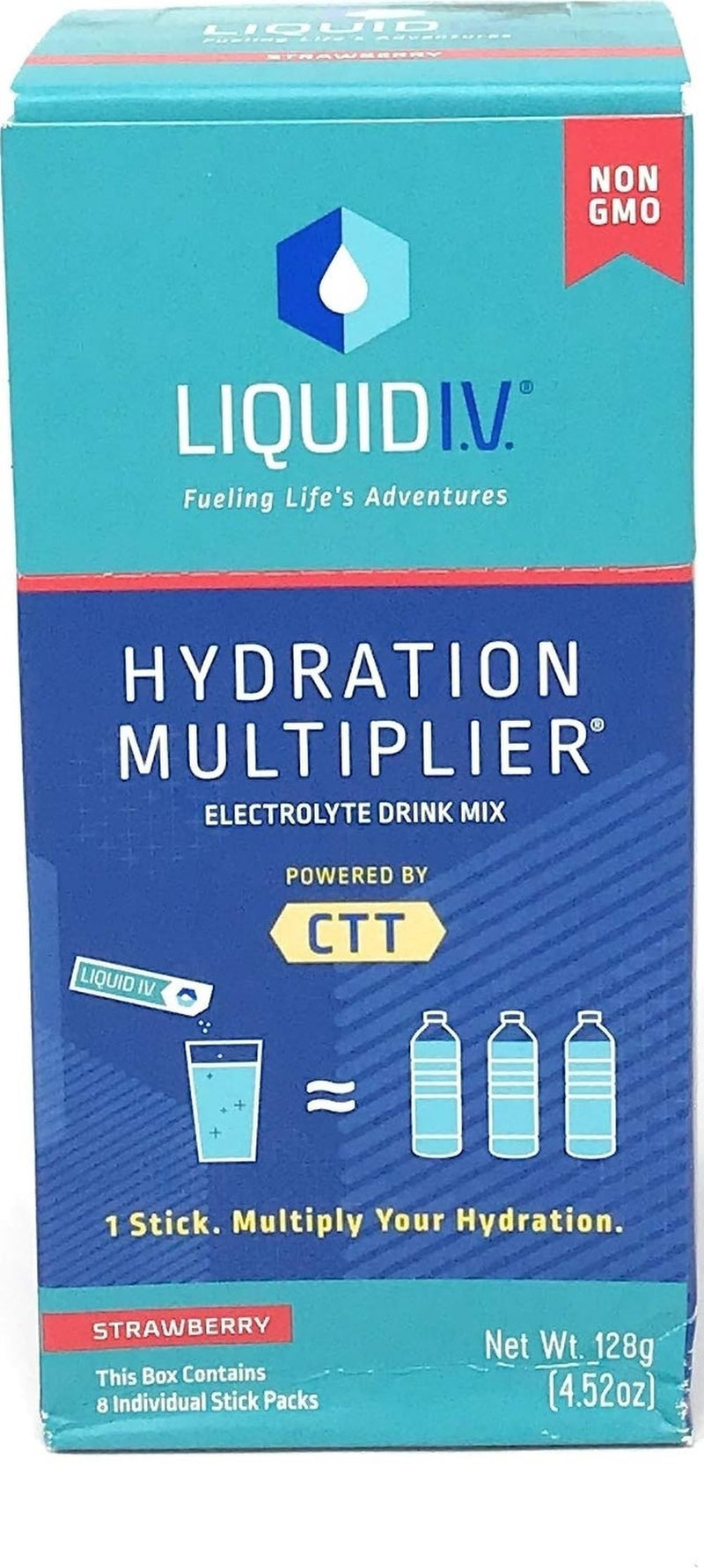 Liquid I.V., Hydration Multiplier Strawberry Box, 0.56 Ounce, 8 Pack