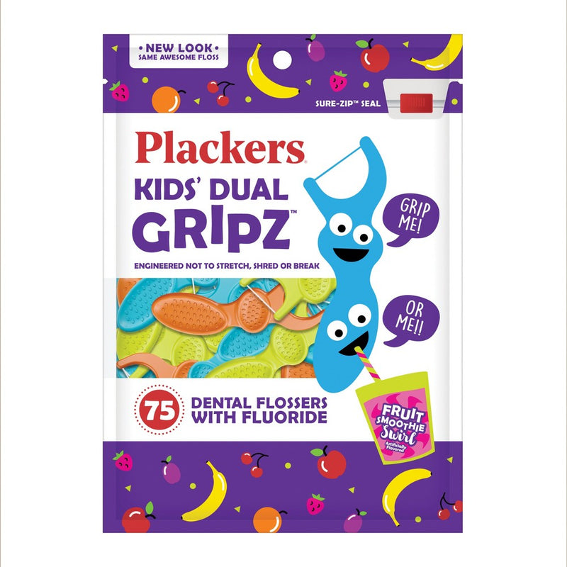 Plackers Flossers - Fruit Smoothie Swirl 75 ct