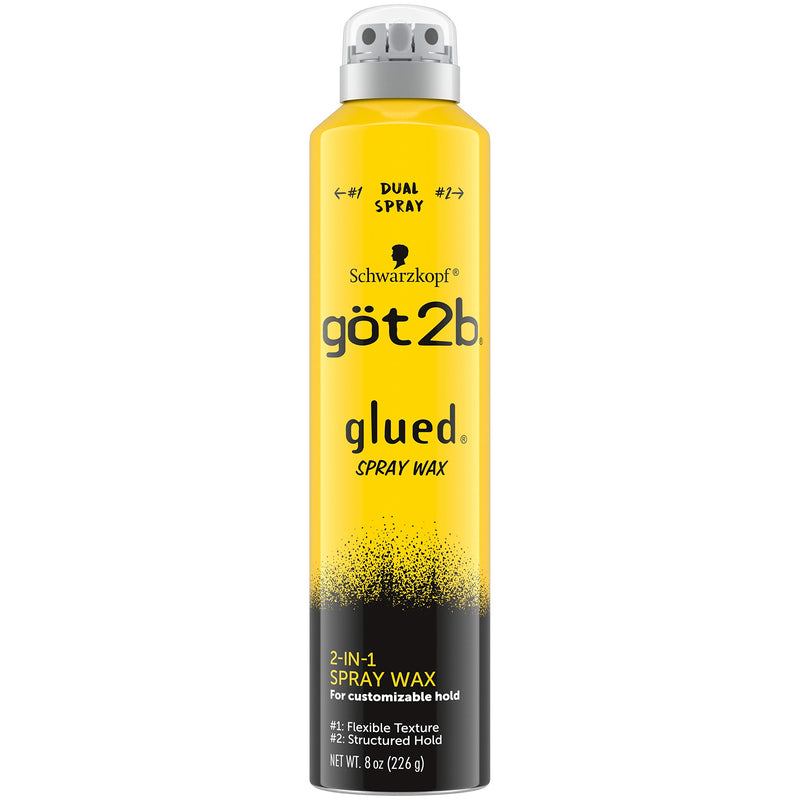 Got2b Glued Spray Wax With 2-In-1 Dual Spray Nozzle, 8 Oz