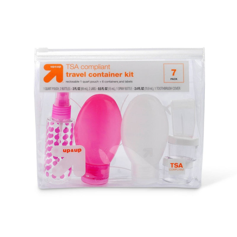 Travel Container Kit - Pink - 7pk - Up&Up
