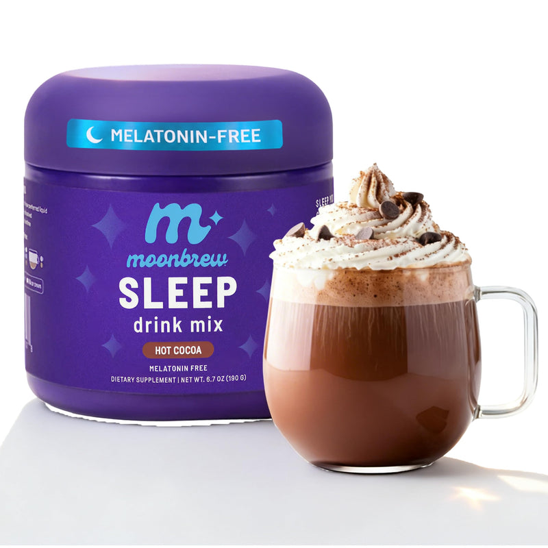 Moonbrew Magnesium Hot Cocoa Sleep Aid - Sugar-Free Calming Drink Mix - 1PK