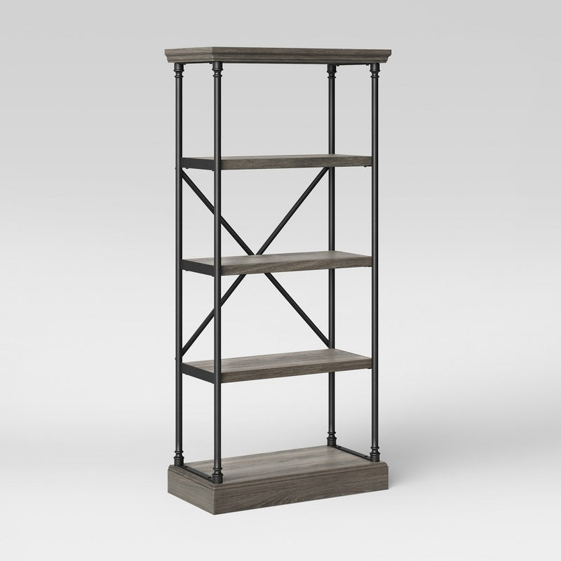 65" Conway Cast Iron Bookshelf Gray - Threshold (LOCAL PICKUP ONLY)