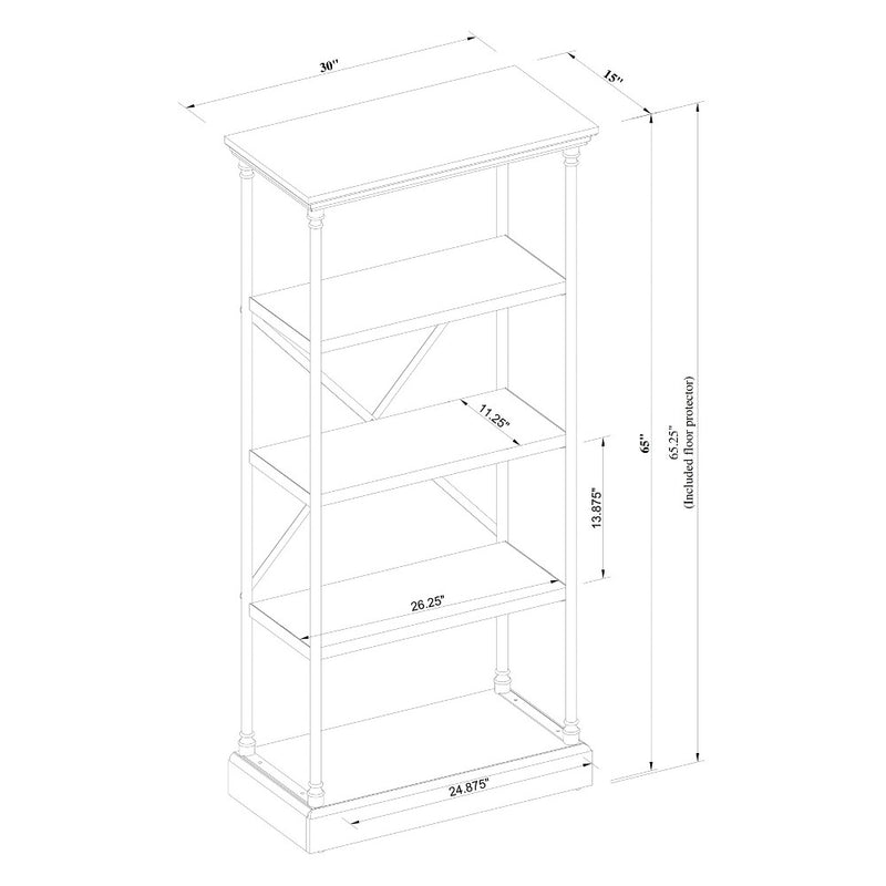 65" Conway Cast Iron Bookshelf Gray - Threshold (LOCAL PICKUP ONLY)