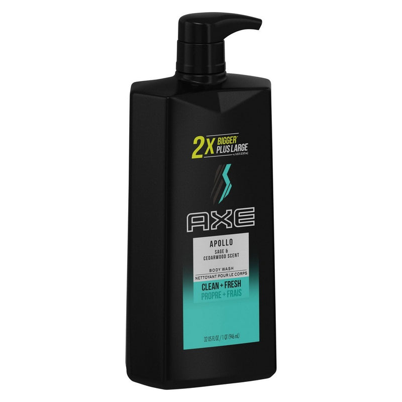 AXE Apollo Clean + Fresh Sage & Cedarwood Scent Body Wash Soap - 32 fl oz