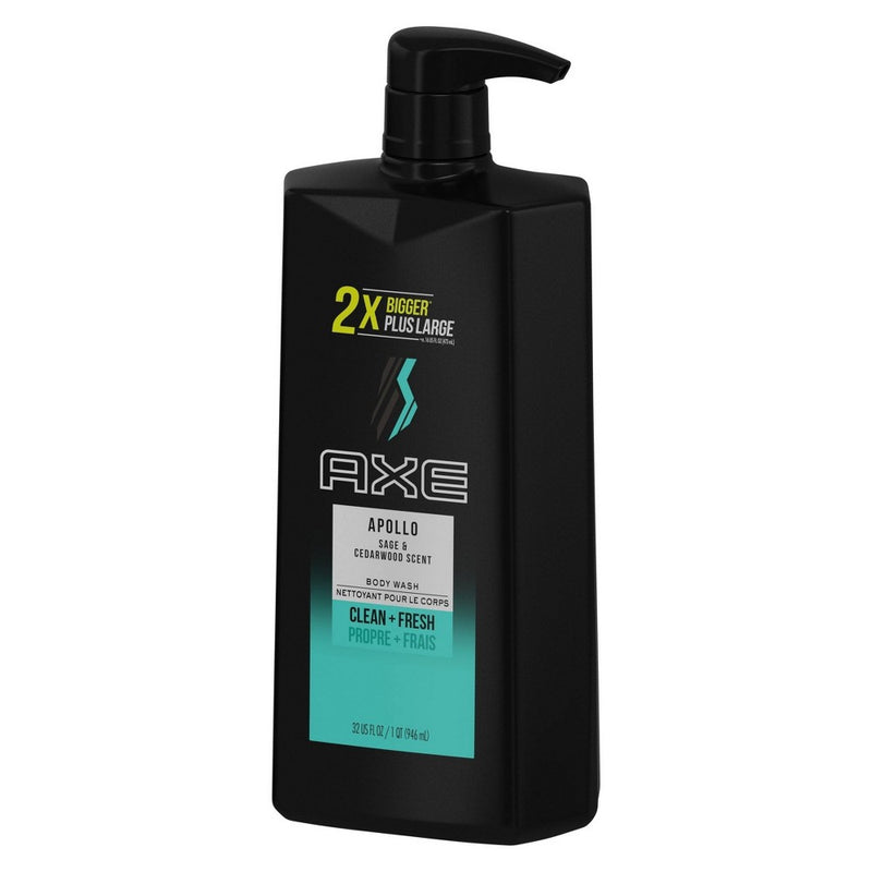AXE Apollo Clean + Fresh Sage & Cedarwood Scent Body Wash Soap - 32 fl oz