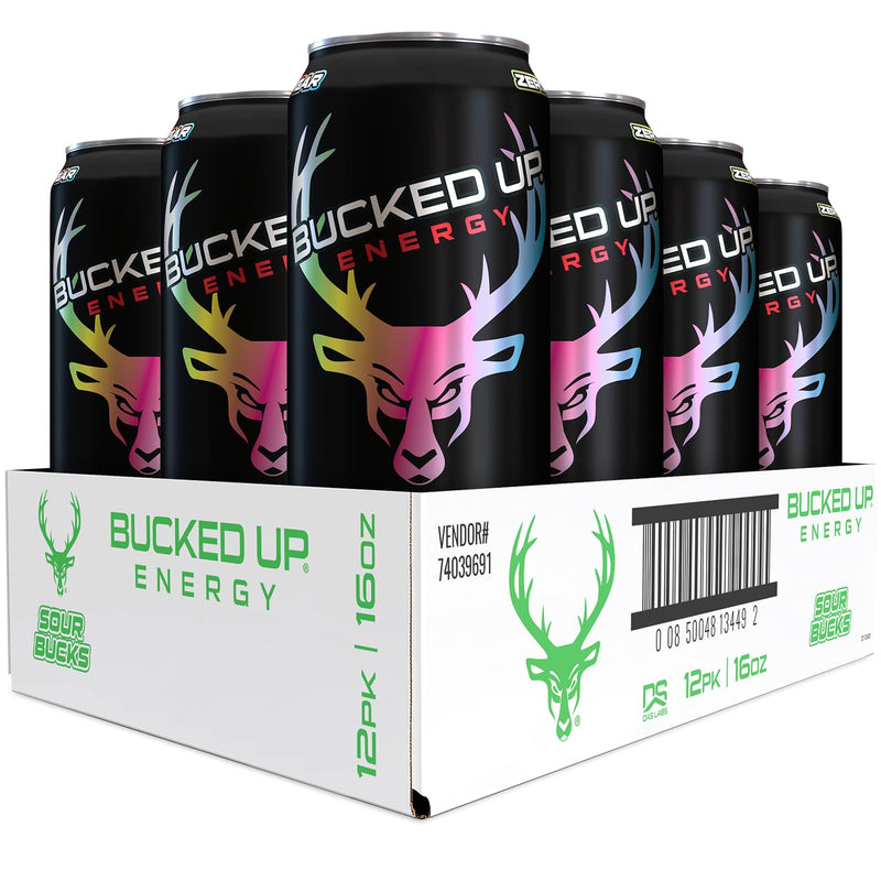 Bucked Up Energy Drink 300Mg (Sour Bucks) (12 CT)