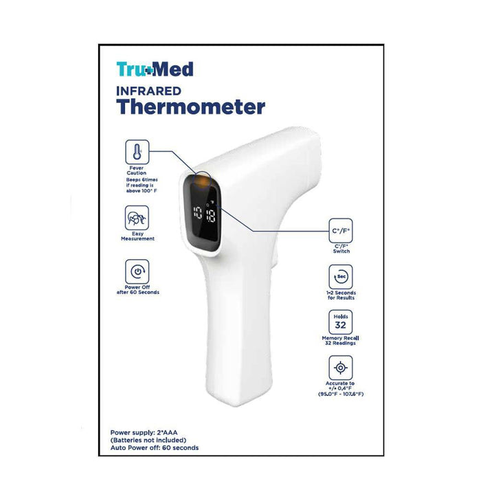 Tru+Med Touch-Free Infrared Thermometer
