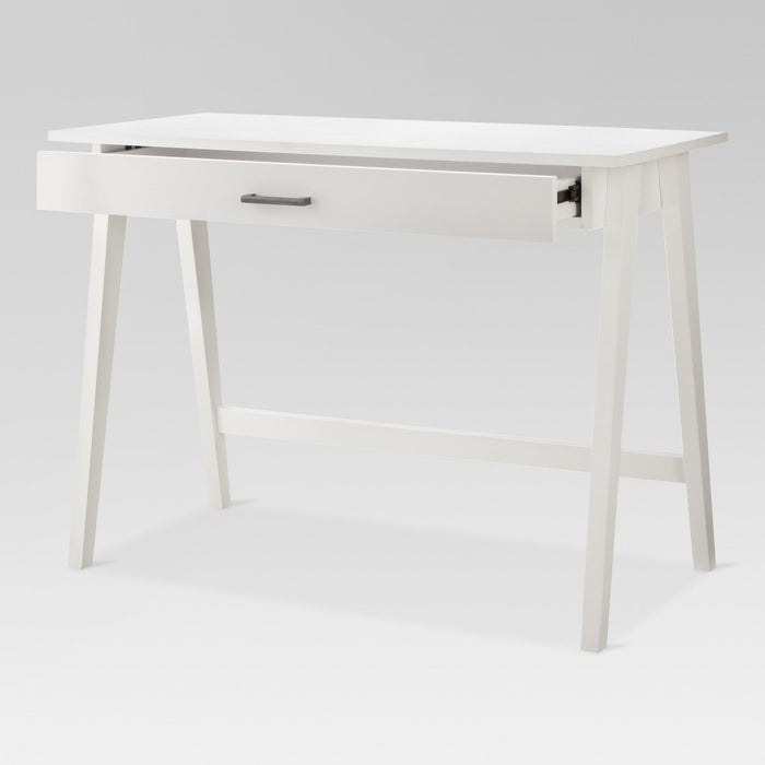 Paulo Wood Writing Desk with Drawer White - Project 62 (LOCAL PICKUP ONLY)
