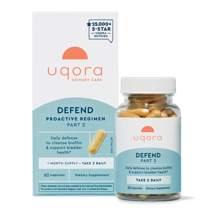 Uqora Defend Urinary Tract Health Biofilm Cleansing Dietary Supplement Capsules - 60ct