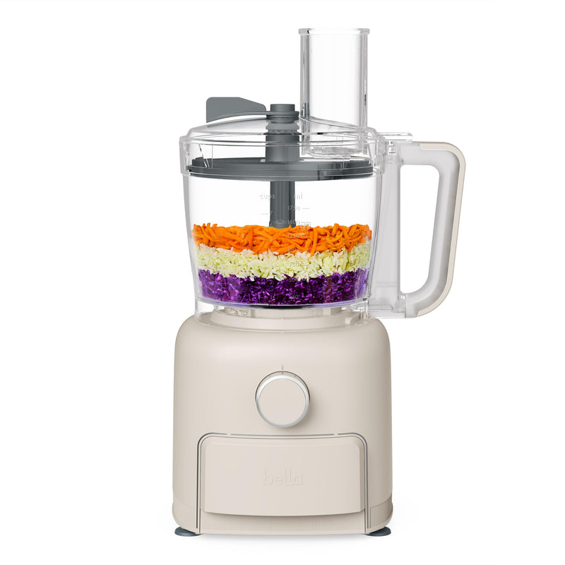 Bella CHOP Deluxe 10-Cup Food Processor With Built-In Storage, Oatmilk