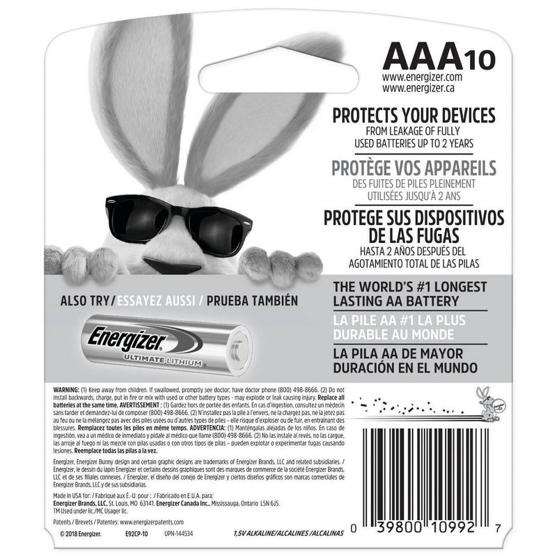 Energizer 10pk MAX Alkaline AAA Batteries - EXP 12/31