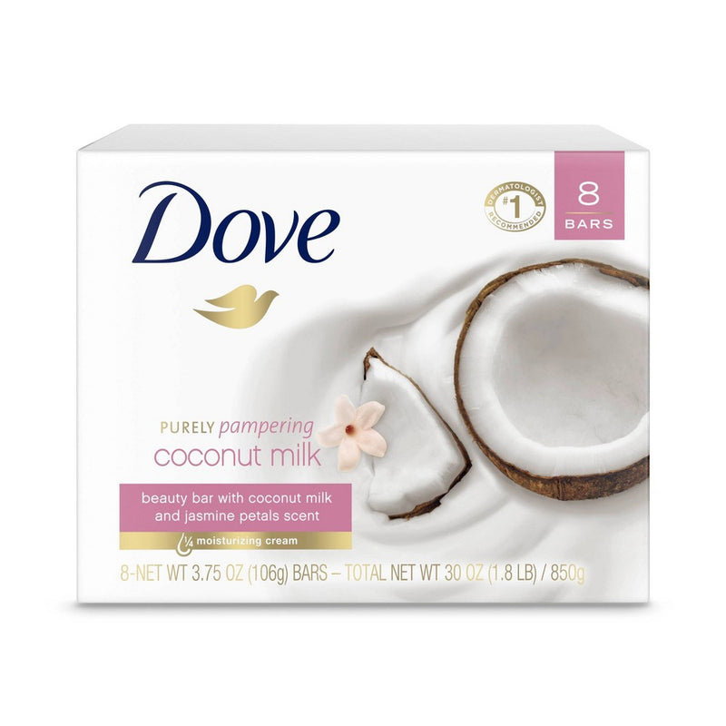 Dove Purely Pampering Coconut Milk Beauty Bar Soap - 8pk - 3.75oz each