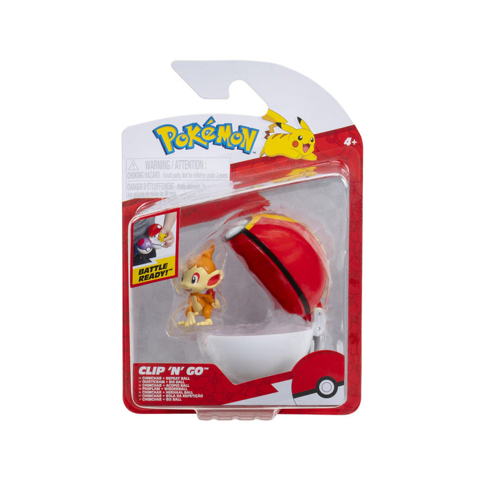 Pokemon Chimchar with Repeat Ball Clip 'N' Go Figure