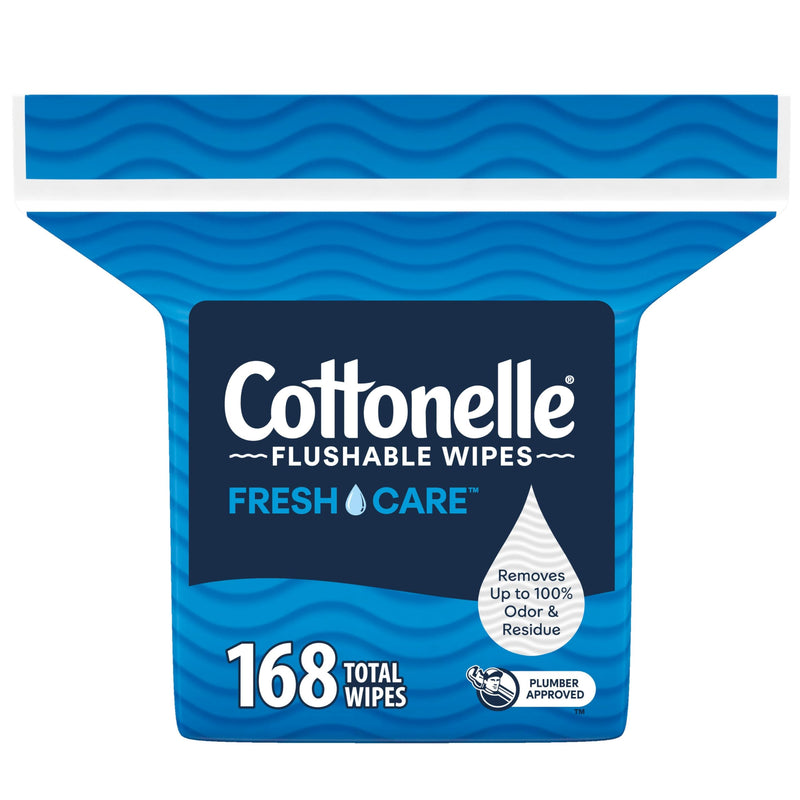 Cottonelle Fresh Care Flushable Wipes, 1 Pack, 168 Wipes Per Pack