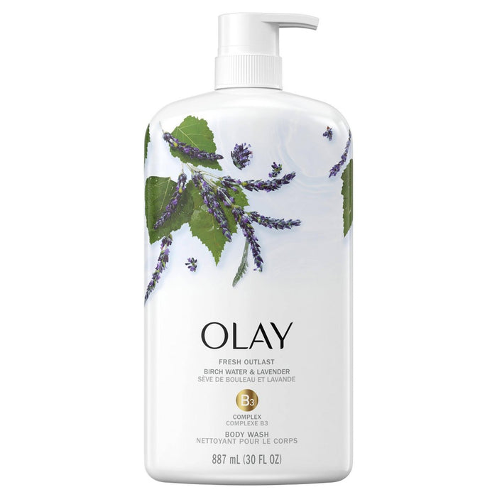 Olay Fresh Outlast Body Wash Birch Water & Lavender - 30 fl oz