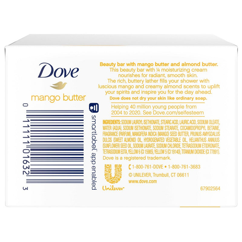 Dove Mango & Almond Butter Beauty Bar Soap - 3.75oz/4ct
