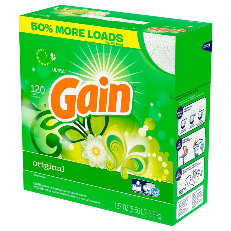 Gain Ultra HEC Original Powder Laundry Detergent - 137oz